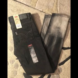 Girls Levi’s 710 Ankle Super Skinny Black Jeans